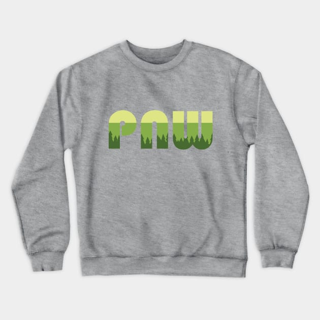 PNW with trees Crewneck Sweatshirt by jpforrest